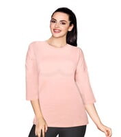 Enamor E037 3/4 Sleeve With Crew Neck (Peach)