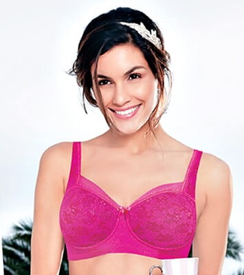 Enamor A142 Full Support Stretch Cotton Everyday Bra - Non-Padded, Wirefree  & Full Coverage-Wine