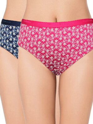 Van Heusen Antibacterial Cotton Hipster Panty (Pack of 2) (Dark Assorted Colors and Prints may vary)